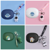 For Realme Buds T100 / T300 case Cartoon Astronauts/Cute Pandas/Dinosaurs silicone Earphones Cover For Realme Buds T300 cover