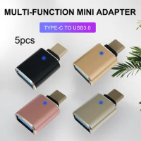 5PCS USB 3.0 Type-C OTG Adapter Type C USB C Male To USB Female Converter For Macbook Xiaomi Samsung S20 USBC OTG Connector