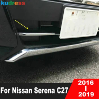 Car Front Grille Grills Cover Trim For Nissan Serena C27 2016 2017 2018 2019 Chrome Lower Racing Grill Molding Strip Accessories