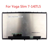 Free shipping 14" inch FHD LCD touch Assembly With Frame Replacement For Lenovo Yoga Slim 7-14 For Yoga Slim 7-14ITL5 Laptop