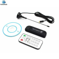 USB 2.0 Digital DVB-T SDR+DAB+FM HDTV TV Tuner Receiver SDR TV Stick Dongle RTL2832U + FC0012 with Remote Control Tuner Recorder