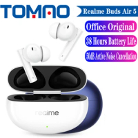Original Realme Buds Air 5 Bluetooth Earphone 45ms Super Low Latency 50dB Active Noise Cancellation Waterproof IPX5 Headphone