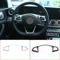 ABS Carbon Fiber Pattern Car Steering Wheel Frame Cover Trim For Mercedes Benz C E Class W205 W213 C200 2016-2018 Accessories