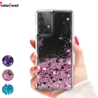 Fashion Glitter Liquid Case For For Samsung Galaxy A12 A22 A32 A42 A52 A72 A52S 4G 5G Coque Dynamic Qicksand Star Cover