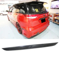 For Toyota 2006-2014 Grand Overlord Estima Previa ACR50 Carbon Fiber Tail Cover Decoration Strip Car Accessories