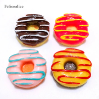 8Pcs/lot Slime Supplies Toy New DIY Mini Resin Donuts Slime Accessories Filler For Fluffy Clear Crystal Slime