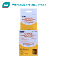 CALCIUMADE Tablet 12s (Minerals   Cholecalciferol (Vitamin D3))