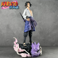 Naruto: Shippuden Curse Mark Uchiha Sasuke with Aoda Base 42cm Action Figure Decoration