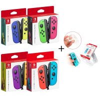 【Nintendo 任天堂】Switch 原廠 Joy-Con控制器 手把+軟式保護套(台灣公司貨)