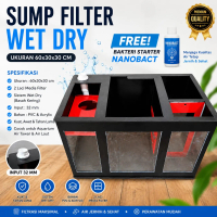 Sump filter 60cm. Filter bawah,filteraquarium