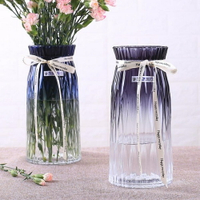 買一送一 花瓶 歐式簡約水培玻璃花瓶透明玫瑰百合康乃馨滿天星干花插花瓶擺件 雙十二購物節