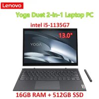 High-end 2021 Lenovo Yoga Duet 2-in-1 Laptop PC 13Inch 2K Touch Tablet+Keyboard i5-1135G7 16GB 512GB SSD Touch ThunderBolt4