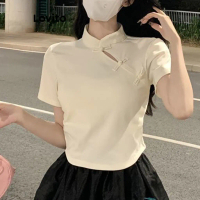Áo Thun Cơ Bản Trơn Thường Ngày Lovito, Dành Cho Nữ, LNE42251, Áo Polo Cơ Bản Lovito, Phong Cách Thư