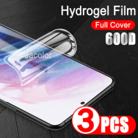 3PCS Water Gel Film For Samsung Galaxy S21 S20 Ultra Plus S21+ S20+ Hydrogel Film Samsumg S 21 20 Screen Protector Not Glass
