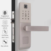 Smart Fingerprint Lock Household Security Door Wooden Door Combination Lock Smart Electronic Door Lock Brush Card Lock
