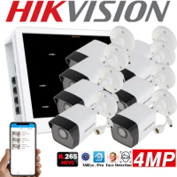 Original hikvision mutil language IPC-HFW2831S-S-S2 bullet IP camera kit with 8ch POE NVR recorder