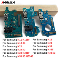 Tested For Samsung M11 M12 M13 M21 M22 M23 5G M31 M31S M32 M33 USB Charger Charging board SUB port Flex Cable With Microphone
