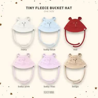BOHOPANNA - TINY FLEECE BUCKET HAT - TOPI BAYI RED