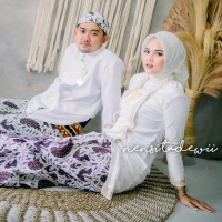 [1 Set, PPS02A] Baju Prewedding / Baju Couple Adat Jawa - Solo, Motif Sidoasih Kecil