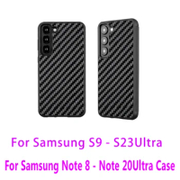 Back Cover Real Black Carbon Fiber For Samsung Galaxy S21/S21Plus/S21Ultra/S20/S20Plus/S9/S10/Note9/Note20/Note20 Ultra Case