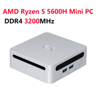 SZ AMD Ryzen 5 5600H Windows 11 Mini PC DDR4 3200MHz 16GB 512GB NVMe SSD 2 * DDR4 Slots WIFI6 Desktop Game Computer