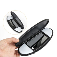 2Pcs Car Sun Visor Vanity Mirror Cover Black For BMW MINI Cooper R55 R56 R60 2007-2015 51167361833 51167361834 Parts