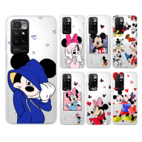 Disney Mickey Minnie Love For Xiaomi Redmi 12 12C 11 A1 Plus 10 10X 9T 9C 8 7 4G 5G Silicone Transparent Soft Phone Case
