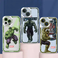 Clear Phone Case for iPhone 15 11 13 14 12 Pro Max Plus XR X XS 8 7 6 6s MINI Funda Silicone Cover Marvel Hulk