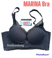 FIORI BH Bra MARINA BLACK | Bra Tanpa Kawat Full Cup Busa Sedang | Kait 4 Warna Hitam