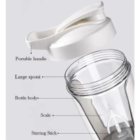 【Dhot】 Electric Protein Shaker Cup, Tritan - BPA Free, USB Rechargeable Protein Shake Blender, Porta