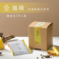 【十菓茶】金鑽鳳梨包種茶 隨身包10入/盒 冷凍乾燥水果茶 熱飲 沖泡300cc茶量
