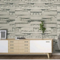 wallpaper & dekorasi dinding Rizki store 04 wallpaper dinding termurah motif batu alam abu terang uk