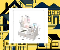 Rak Kosmetik Makeup Tempat Skincare Rak Penyimpanan serbaguna DS033 Plastic