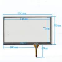 4-wire,155*89 Navigation touch outer screen,handwriting screen for Ke Junda Solite Huayang Soling