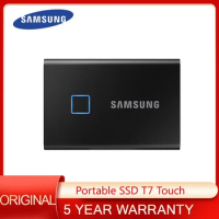 SAMSUNG Portable SSD T7 Touch 1TB 2TB Type-C External Solid State Drive Fingerprint Security External SSD for Desktop，Laptop