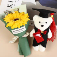Graduation Ceremony Graduation Bear Doll Celebrate Party Graduation Season Doctor Cap Bear Toy 14cm Pendant
