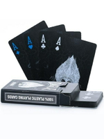 塑膠撲克牌創意黑色防水撲克魔術道具飛牌花切