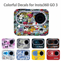 For Insta360 GO 3 Colorful Decal Skin Sticker Action Camera Body Protective Anti-Scratch Film Insta360 Go3 Dustproof Accessories