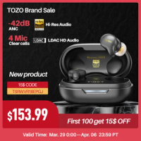TOZO Golden X1 Wireless Earbuds Bluetooth Headphones Support Ldac Hd Audio-Decoding,Origx Hi-Res Audio Active Noise