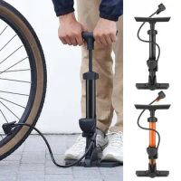 Bike Tire Pump High-Pressure Air Pressure Gauge Bike Floor Pumps With Foldable Pedal Mini Portable Bicycle Foot Pump For Road