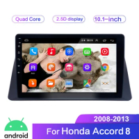 10.1" Android 11.0 Car Multimedia Player Radio Stereo For Honda Accord 2008-2013 2Din Car Autoradio GPS Navigation MP5 Player