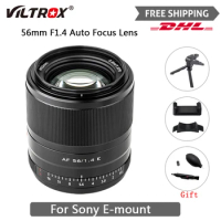 Viltrox 56mm F1.4 Camera Lens For Sony E Mount Auto Focus Prime Large Aperture Portrait Lens APS-C Like A7R IV A7III A9II A6600