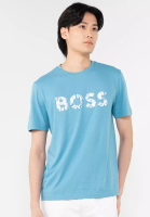 BOSS LOGO棉質平紋針織T恤及- BOSS Orange