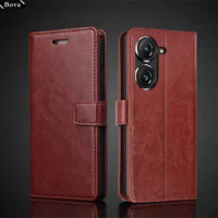 Card Holder Cover Case for ASUS Zenfone 9 Zenfone9 5.9" Pu Leather Flip Cover Retro Wallet Phone Bag Fitted Case Business Fundas