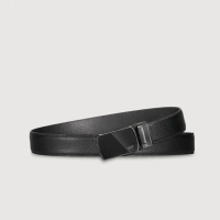 【BRAUN BUFFEL 德國小金牛】台灣總代理 時尚紳士 鏡面拉絲自動扣皮帶-鎗色(BF25S-RO031-SGU)
