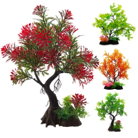 A Great  1pc Artificial Aquarium Plants Decoration Large Lifelike Plastic Underwater Aquatic Water P
