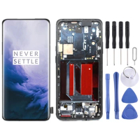AMOLED Material LCD Screen and Digitizer Full Assembly with Frame for OnePlus 7 Pro