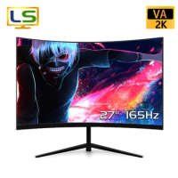 27inch 165Hz Curved Gaming Monitor 2K QHD VA Display LED for Computer Gamers 99% sRGB HDR400 Compatible-HDMI DP 2560*1440P