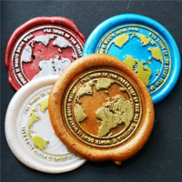 The world travel map stamp head of Retro Wood Stamp Sealing Wax Seal Stamp Wedding Decorative sealing Stamp wax seals