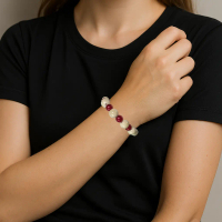 Wealth-Attracting Artificial Crystal Bracelet with Chinese Coin Design - Luck & Health for Her